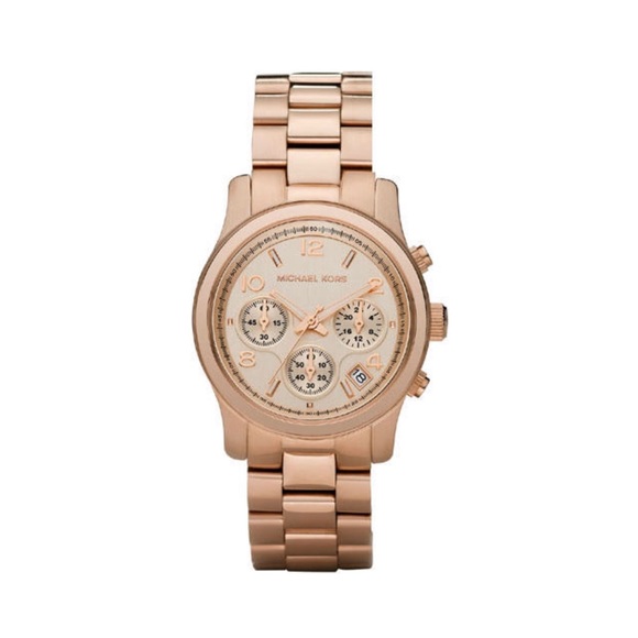Women's Michael Kors Rose Gold Chronograph Watch - Picture 1 of 1